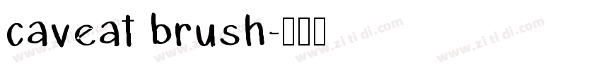 caveat brush字体转换